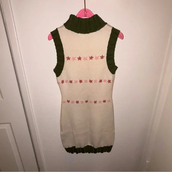 Danielle Guizio Green and White Floral Dress - Picture 4 of 7